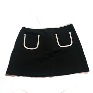 Black Skirt with White Trim